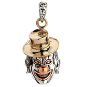 Sterling Silver Clown Pendant Necklace-Bikerringshop