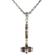 Gothic Necklace Hammer Silver Design