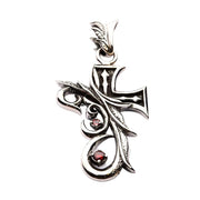sterling silver gothic cross pendant